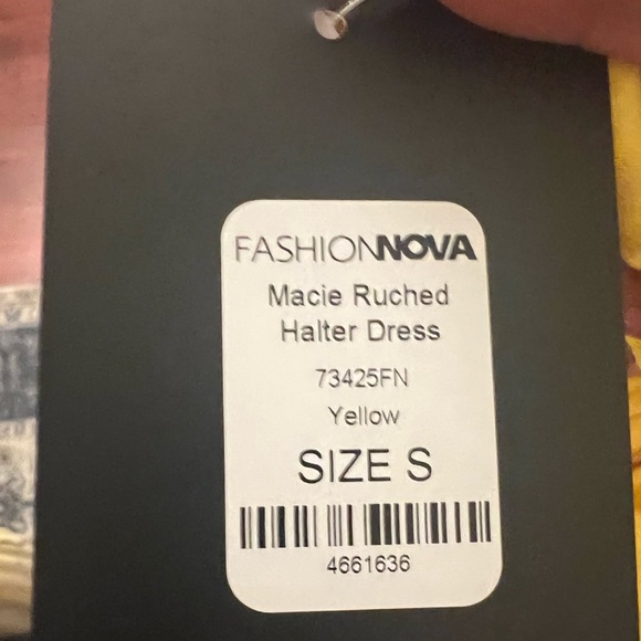 Macy Ruched Halter Dress 💛 - Picture 6 of 6